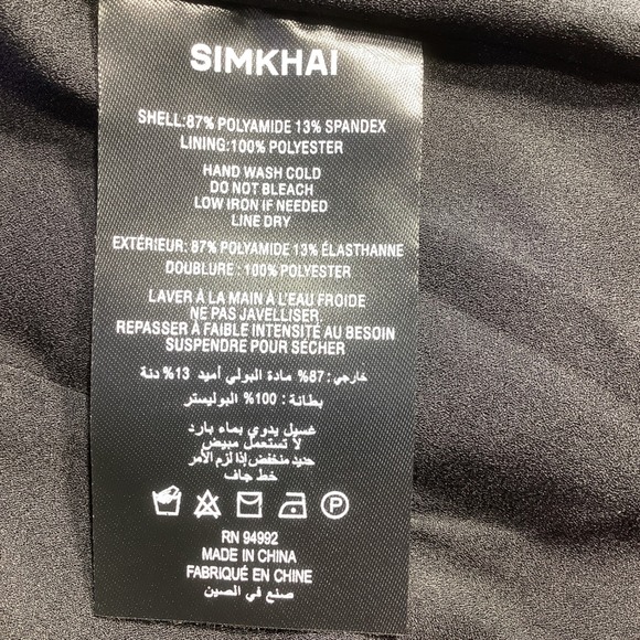 Simkhai Black Square Neck Button Front Blazer Jacket Womens Size 4 NWT - Picture 6 of 13